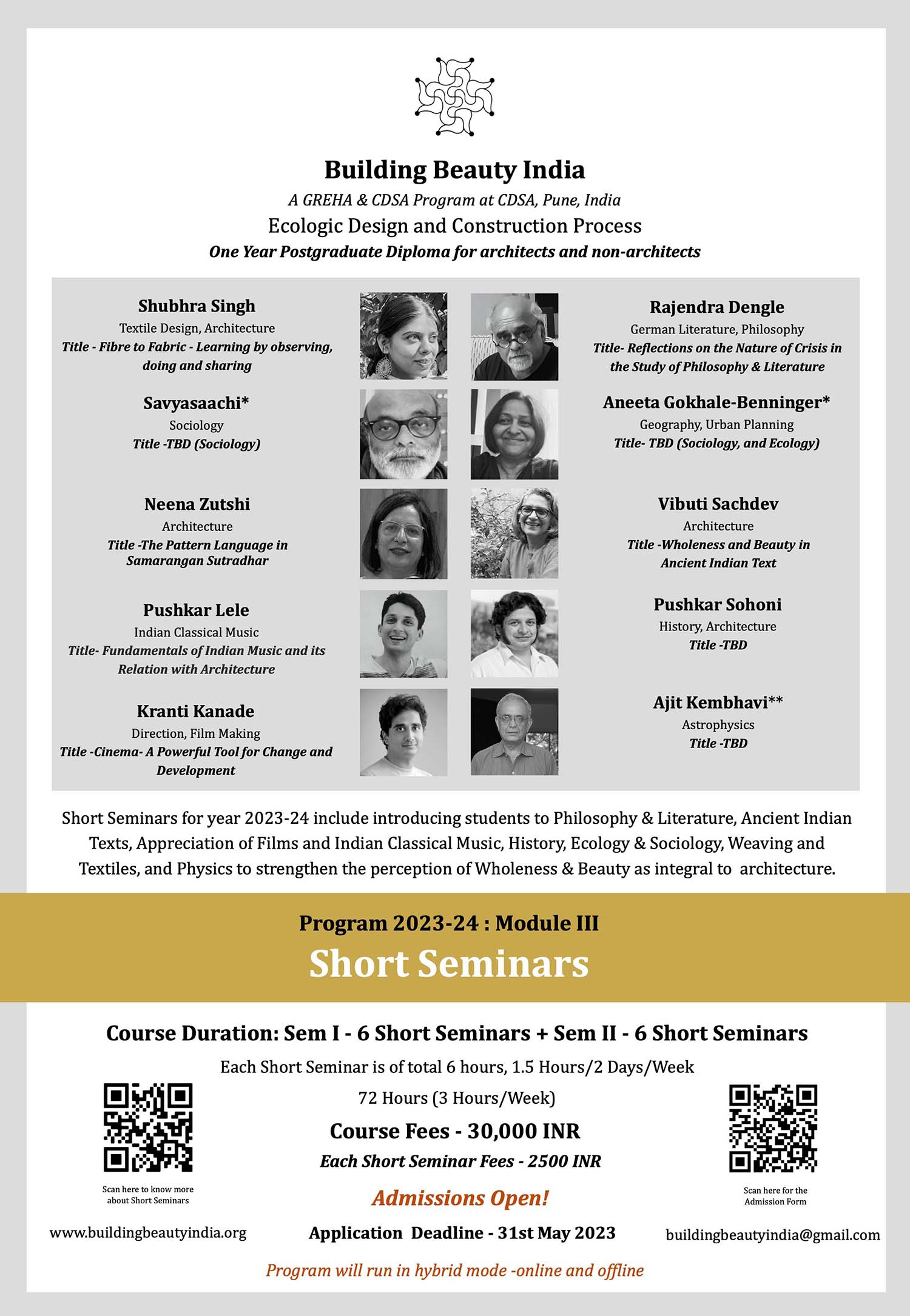BBI Poster - Short Seminars BBI Poster - Short Seminars